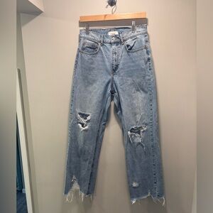 BDG Cowboy Cut Jeans with Distressed Details